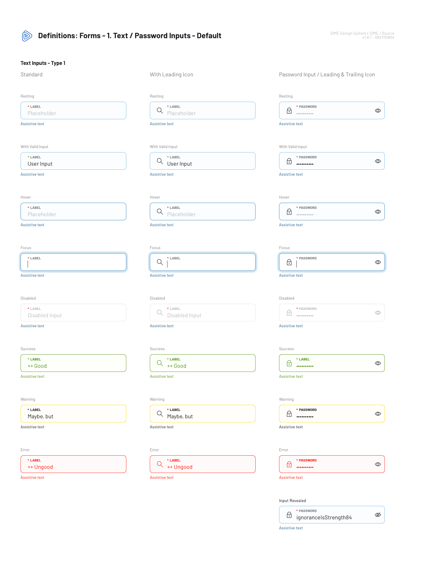 4 - Components -- 4.0.0.0 - Forms: 1. Text and Password Inputs